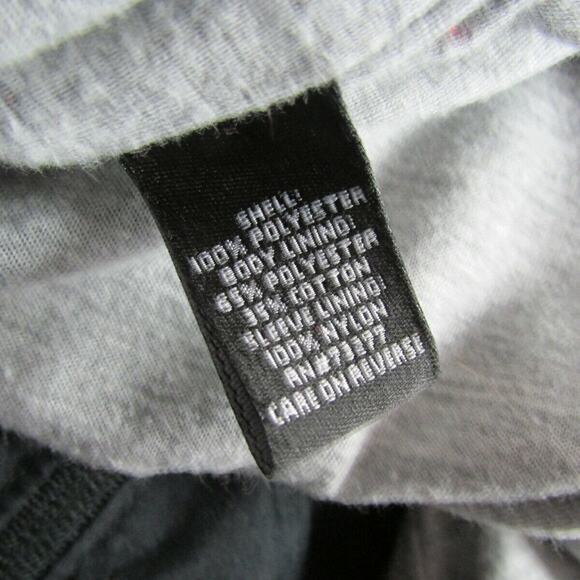 Tek Gear Windbreaker Jacket Lined Maroon Black Color Block Full Zip Size XL 90s - Picture 6 of 6